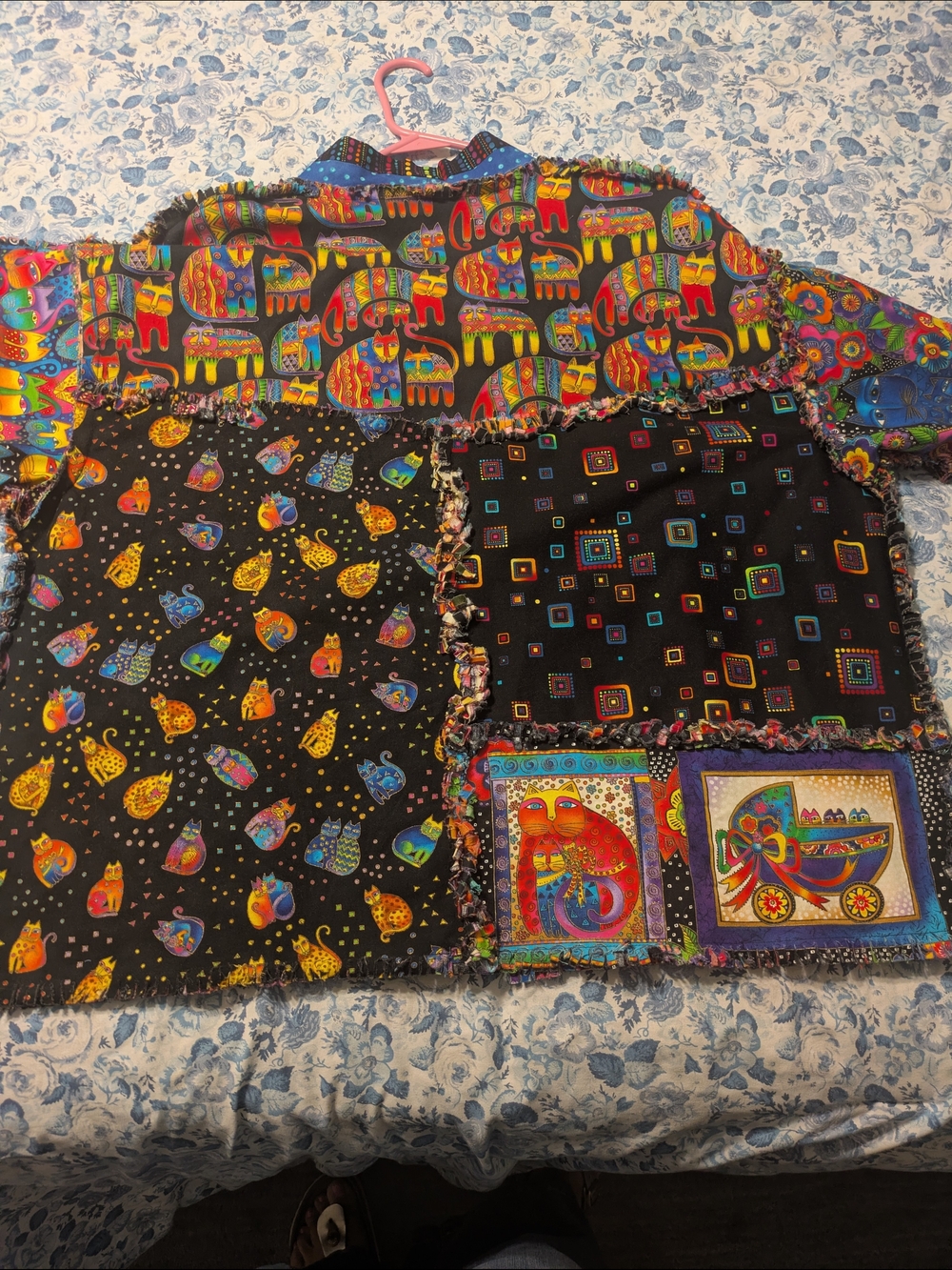Colorful Patchwork Reversible Boho Blazer Jacket - Multicolor - Picture 6 of 12